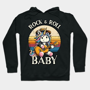 Cute Unicorn Playing Guitar Hoodie